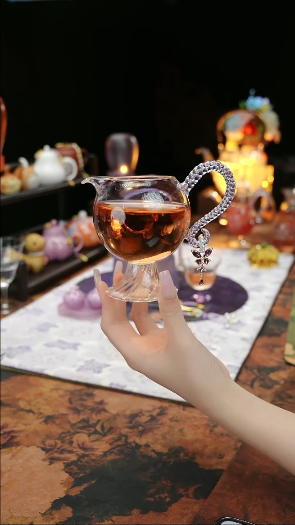紫色高足公道杯+滴流