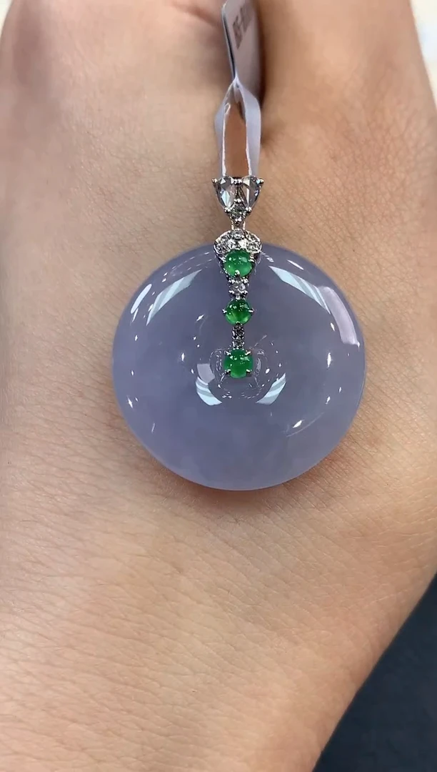 【闪购商品】翡翠吊坠(不含链)18K金镶嵌 B49多样性一件发货有色差