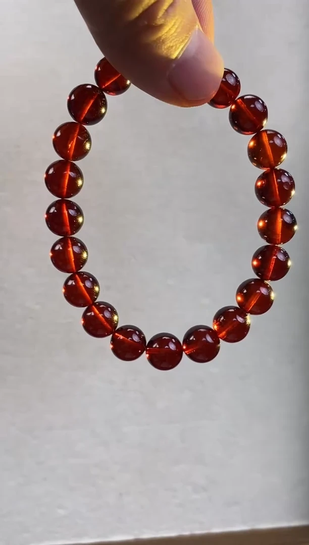 【闪购商品】琥珀颈饰未镶嵌缅甸天然血珀手串9+