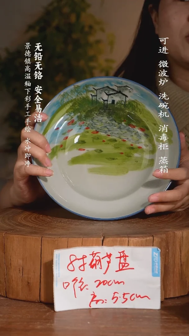 碗瓷景德镇高温瓷釉下彩手绘陶瓷