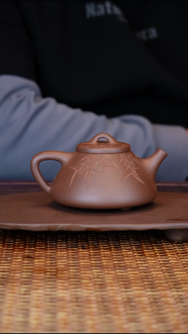 茶壶紫砂汀禾紫砂紫泥《子冶石瓢》