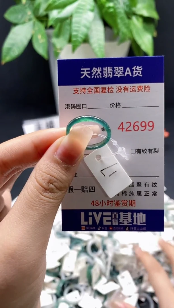 翡翠戒指未镶嵌天然翡翠戒圈2699