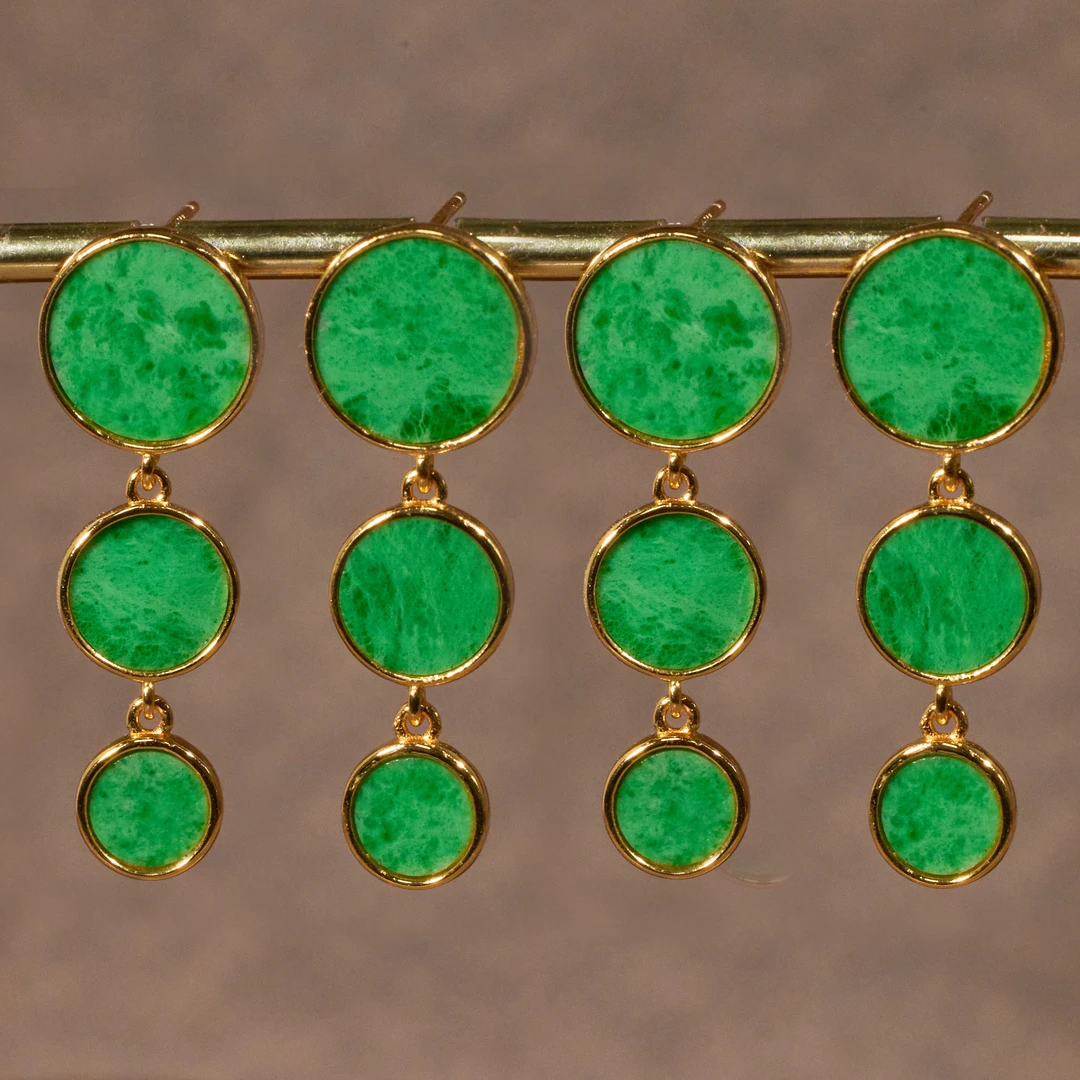 非遗好物分享【歪歪】翡翠圆面耳环（多样性发一）XB-W8760