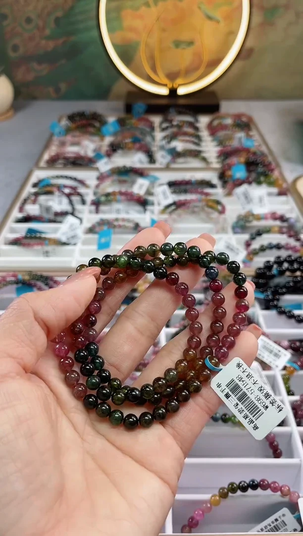 【闪购商品】碧玺三圈手串未镶嵌（多样性发一条）