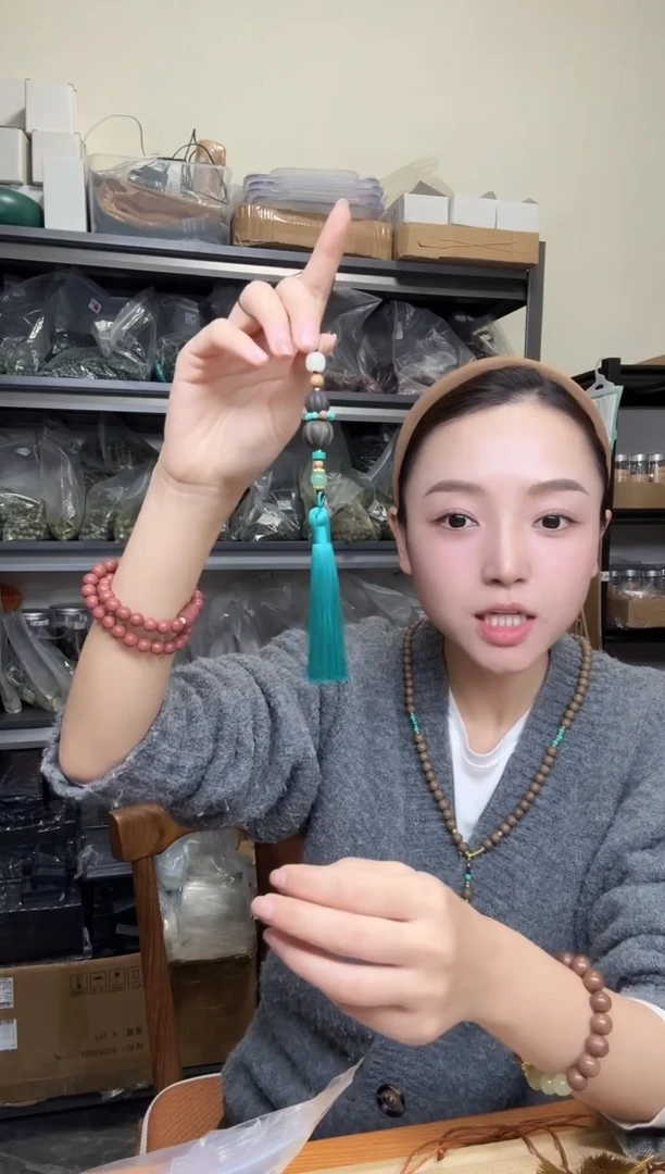 泥塑尼木藏香葫芦合香挂坠