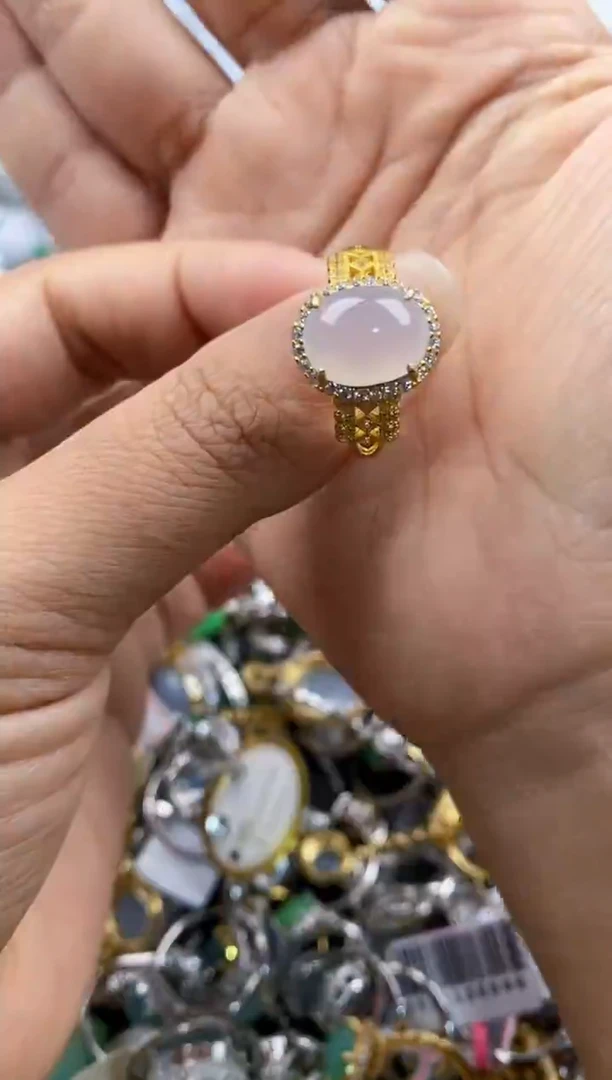 银S925镶嵌戒指翡翠111---5