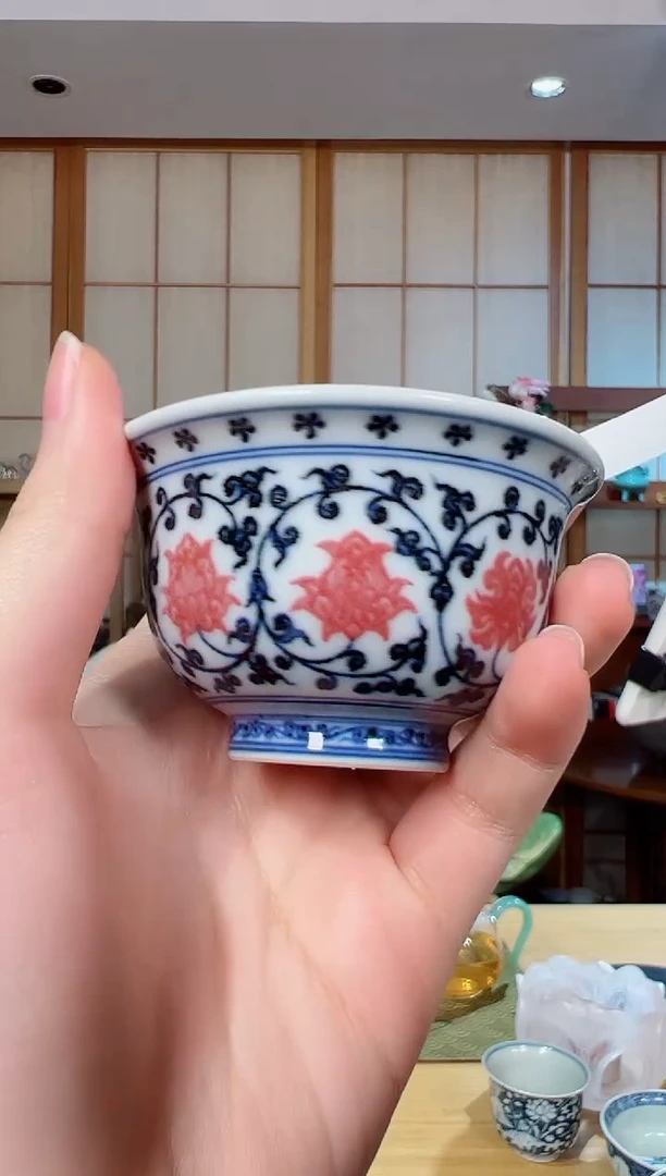 听*5号釉里红压手单杯