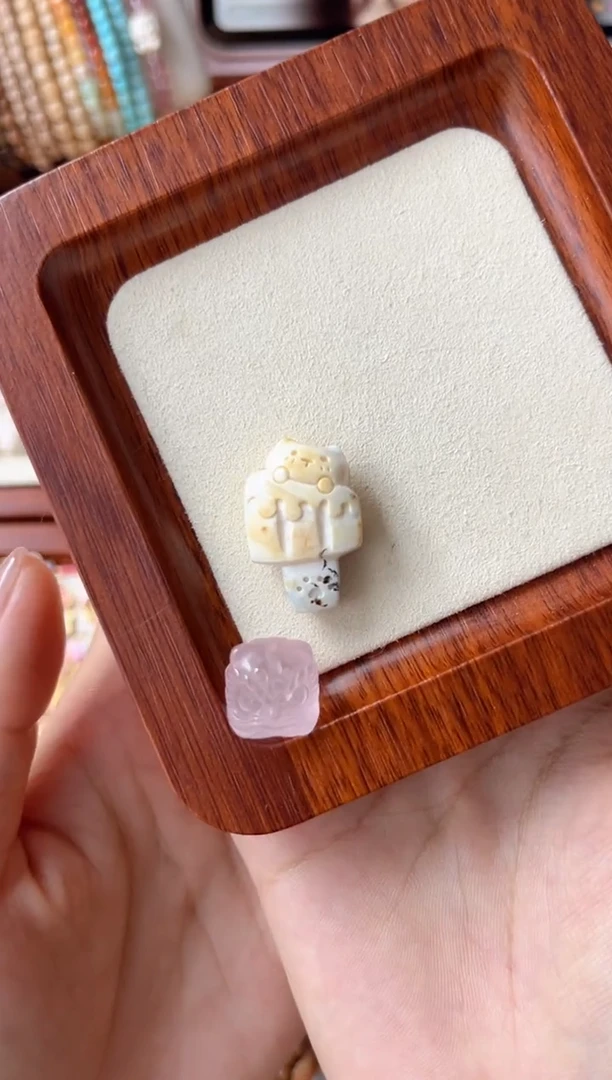 未镶嵌蜜蜡裸石小雪糕配件