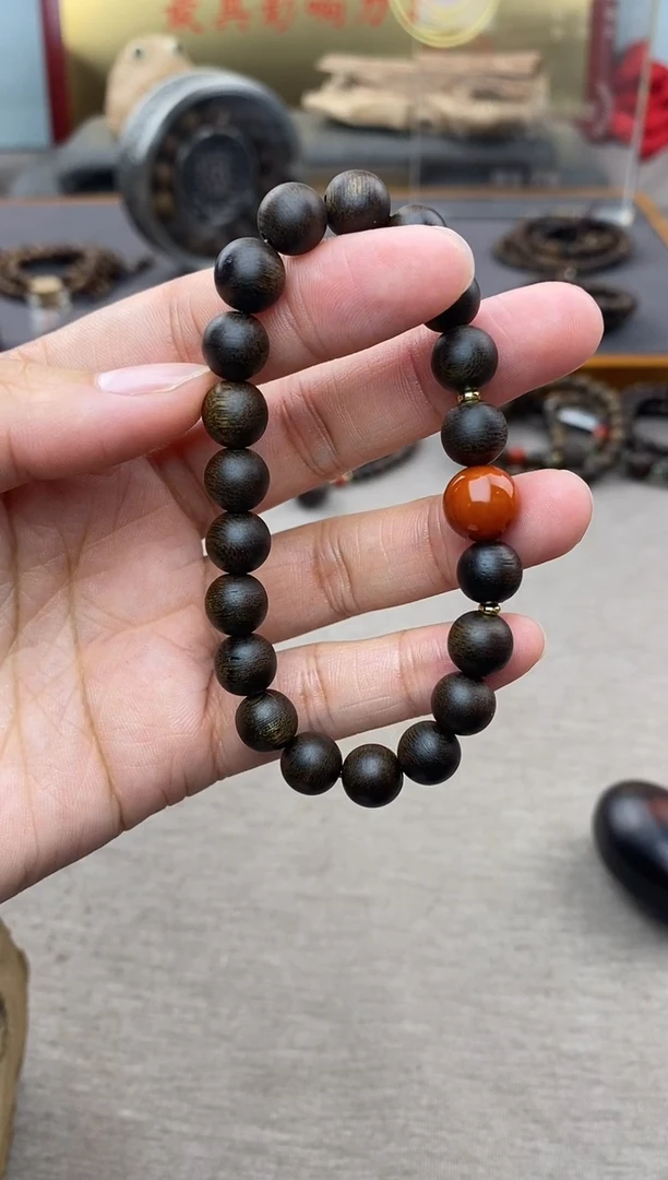 【闪购商品】沉香手串单圈越南芽庄白棋楠0.8 沉水