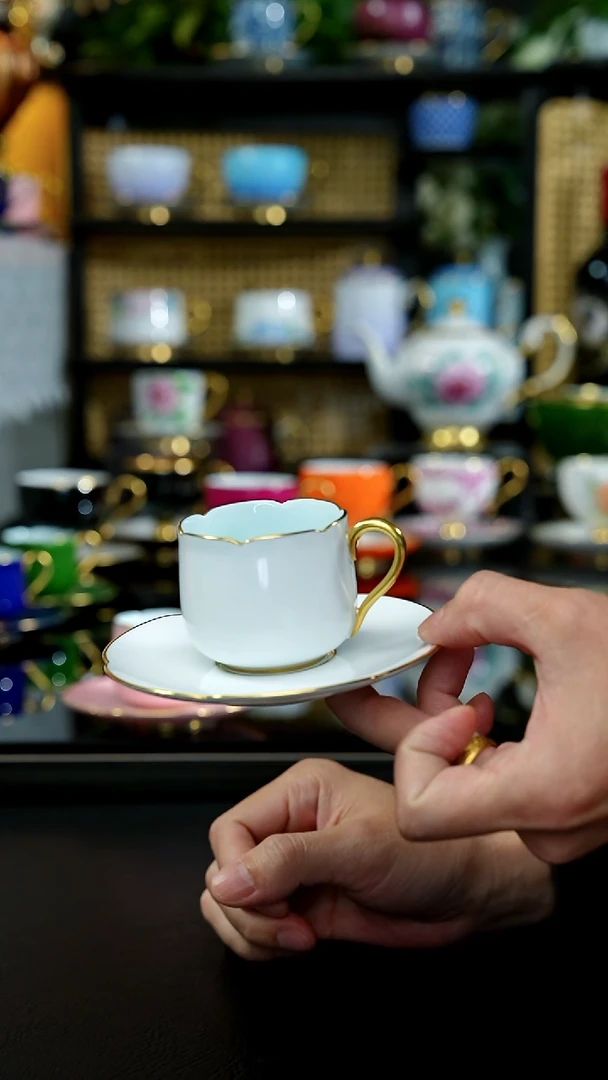 手作高级白咖啡杯，，，，，，