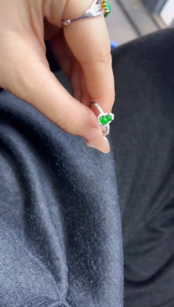 【闪购商品】翡翠戒指银S925镶嵌0079159386