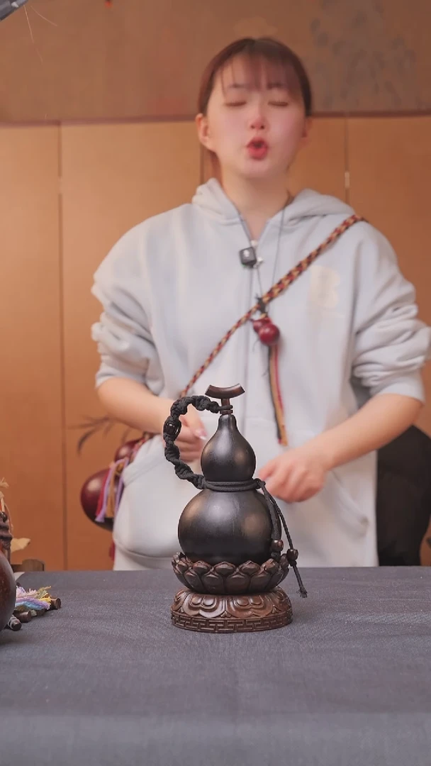 1339号链接精品大漆葫芦现货现发[一物一拍]不包含莲花底座