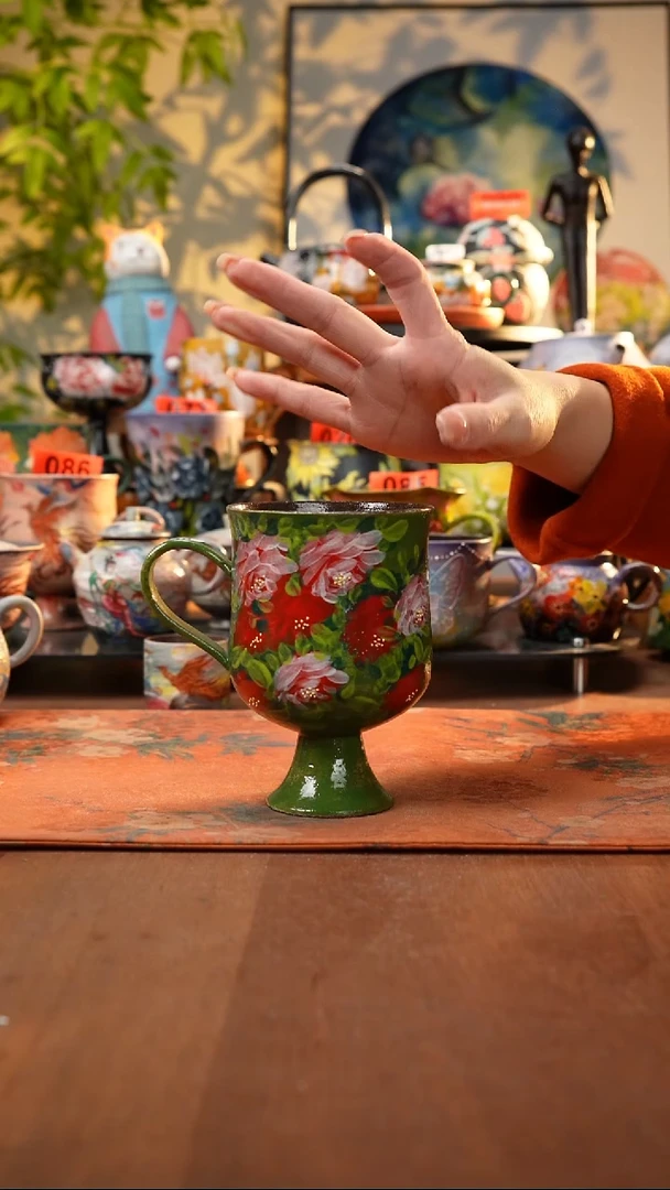 瓷片景德镇手工手绘598