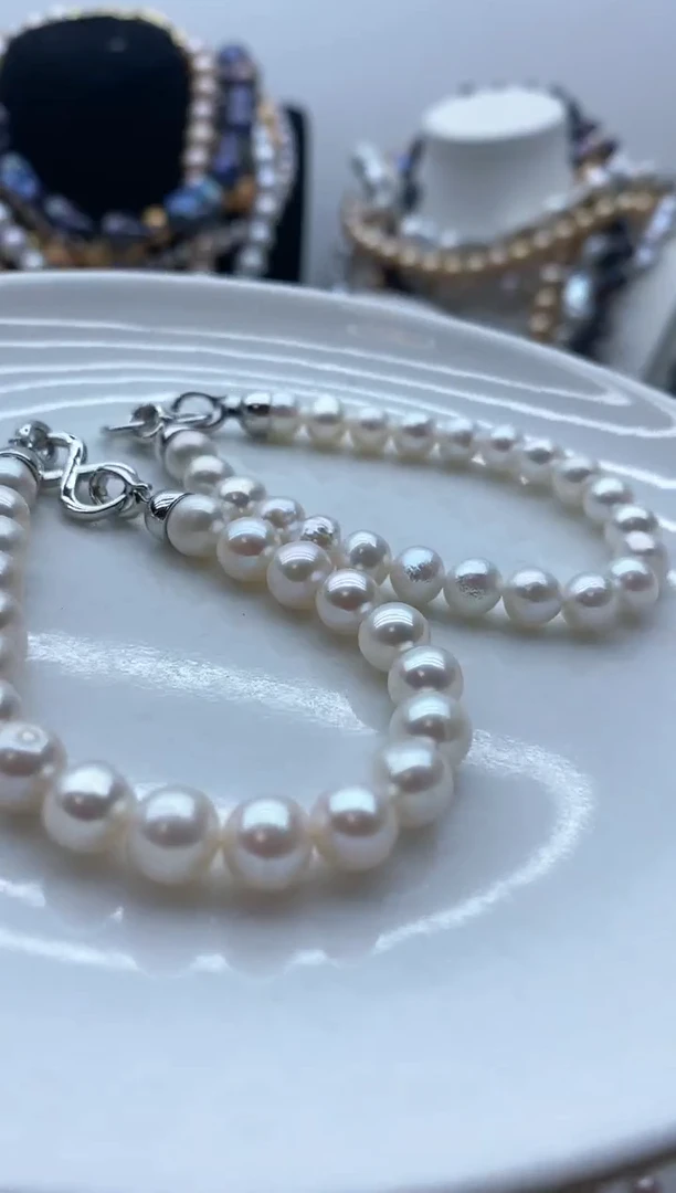 【闪购商品】淡水珍珠颈饰钛钢10