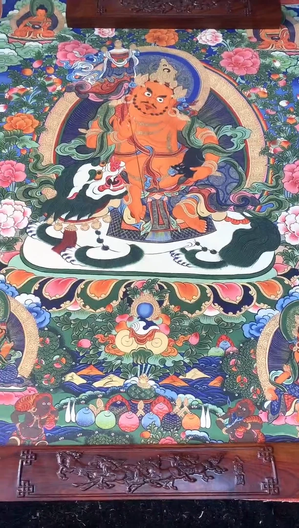 卷轴画132红财神