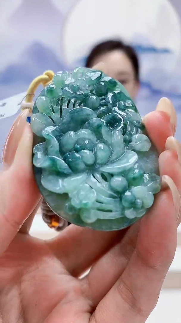 未镶嵌定制翡翠5160MM-毛货挂件21