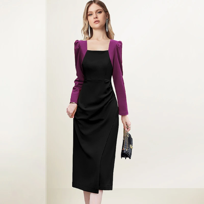 法式红色连衣裙裙子女2025年夏新款气质收腰遮肚高端中长款A字裙