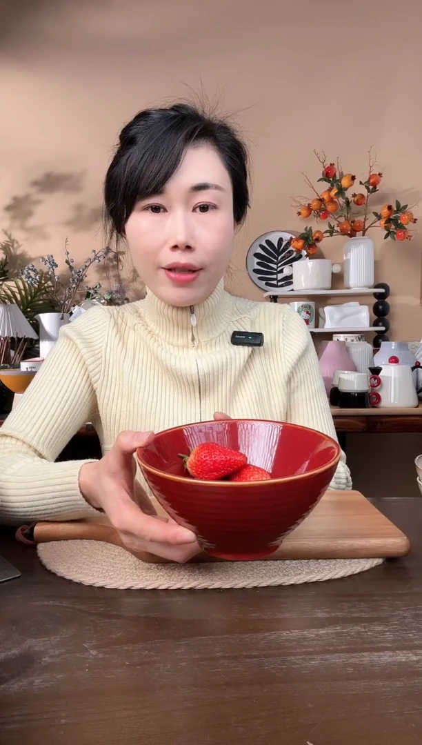 【闪购商品】瓷片6.5英寸窑变红斗笠碗微瑕