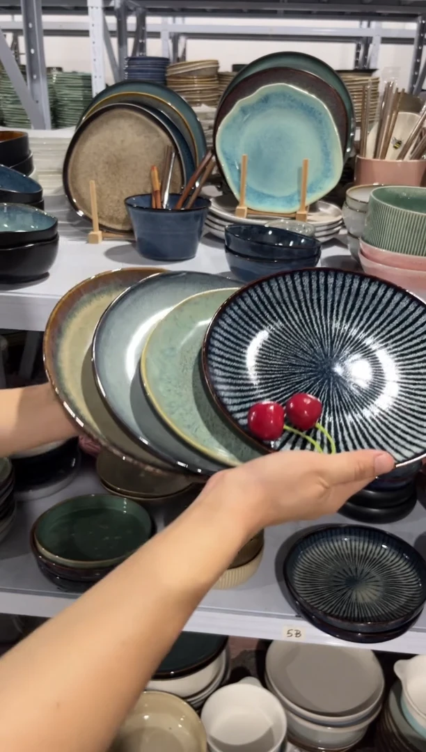 陶瓷外贸尾货瑕疵满20包邮X4 小盘组合