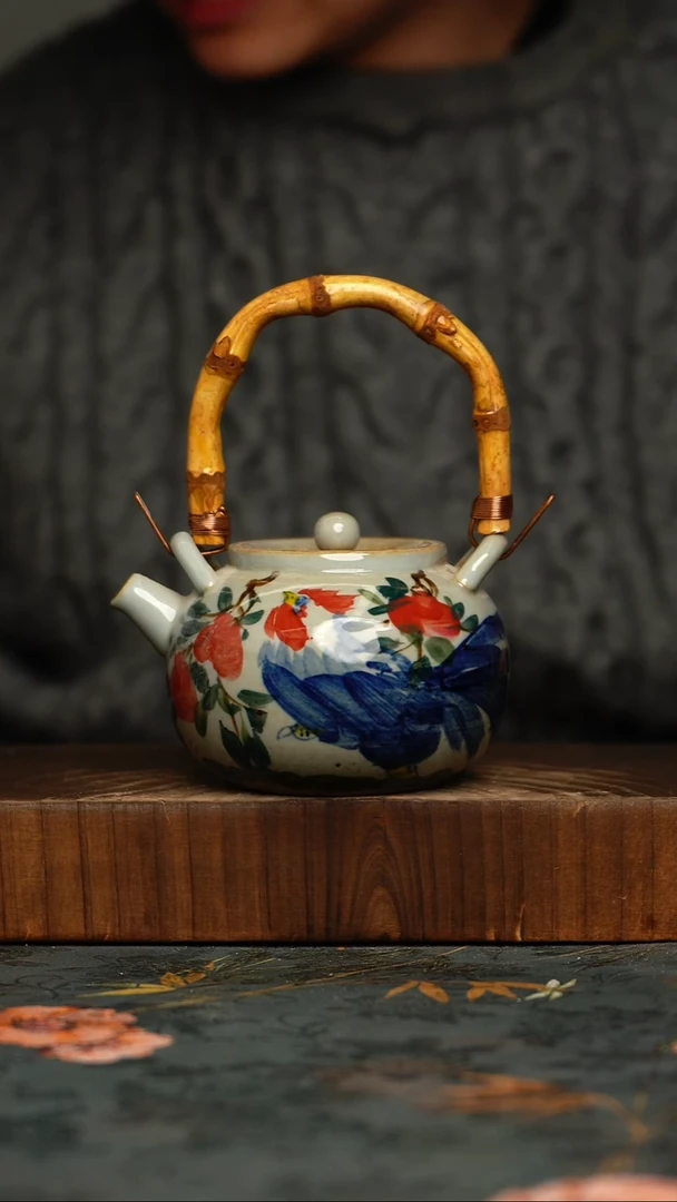瓷片釉下彩手工手绘同款陶器