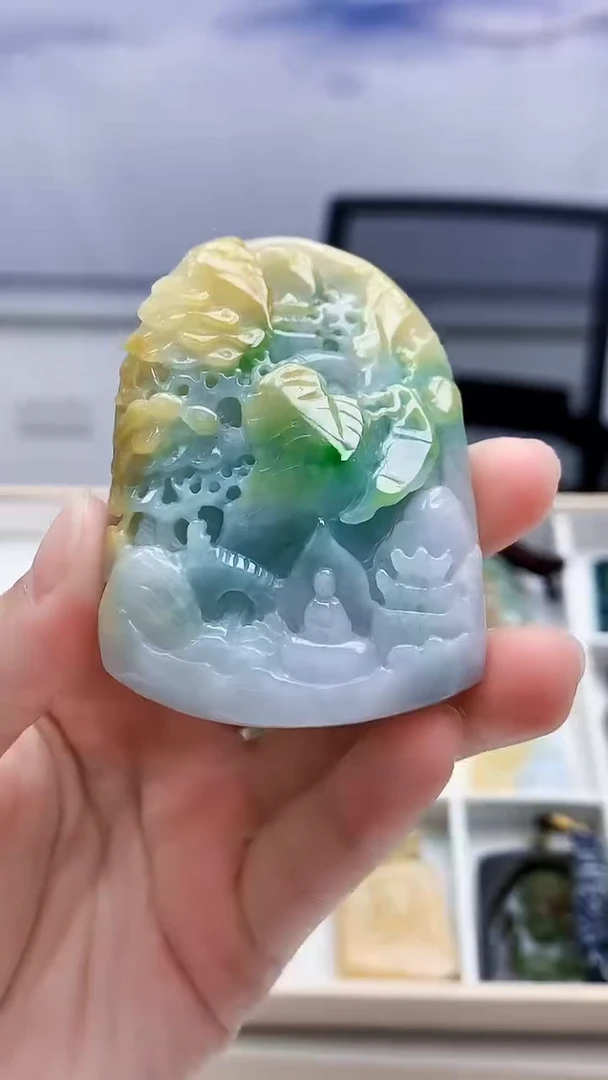 未镶嵌定制翡翠4917lr-毛货挂件14