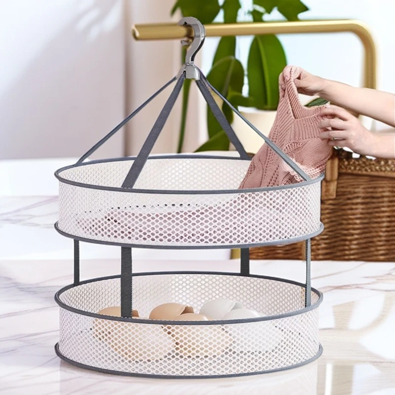 【晒衣篮】晾衣网衣服平铺晾晒可收纳防风晒毛衣袜子内衣家用单双层