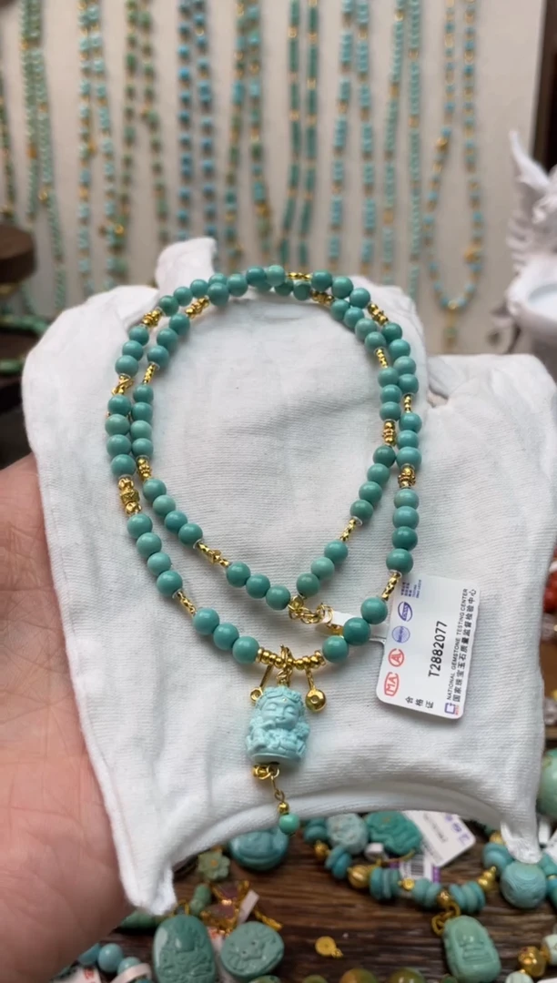 【闪购商品】绿松石项链银S925镶嵌100