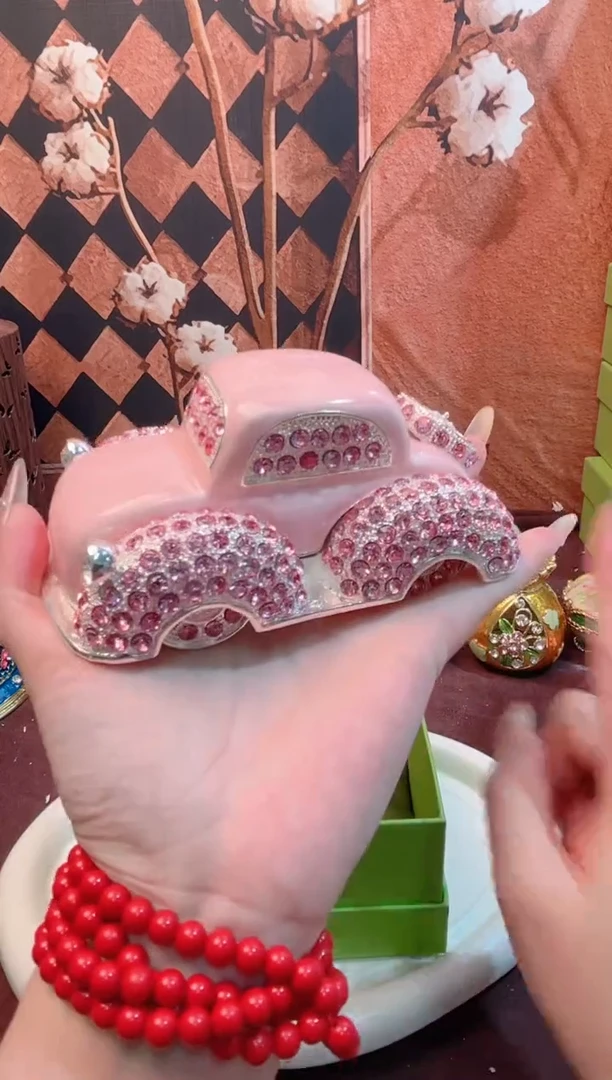 锌合金珐琅首饰盒默认微瑕拆盒不退～粉车