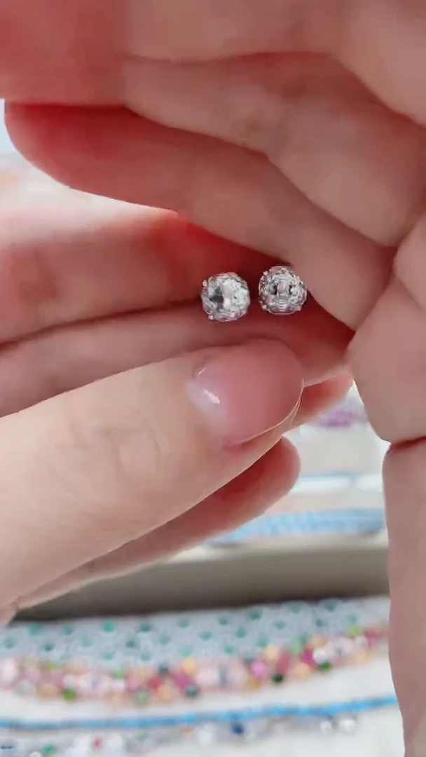 银S925镶嵌耳饰水晶419ZB1116产品一个（多样性）