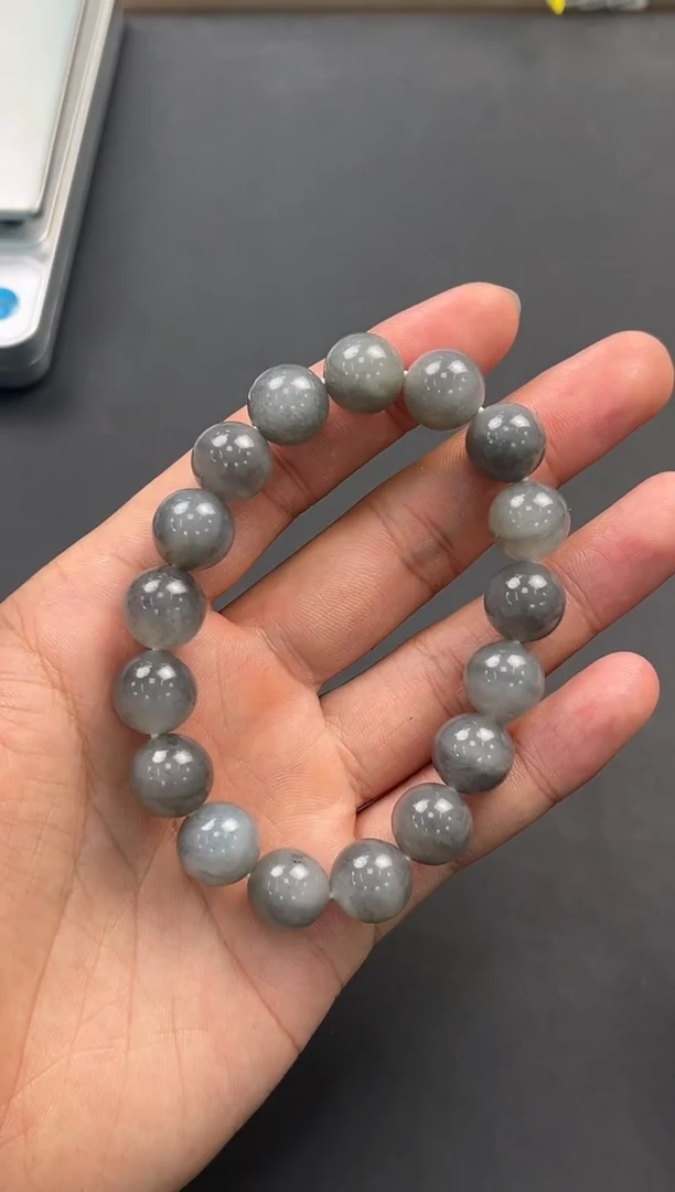 未镶嵌手串和田玉于田青花手串卡12微色差