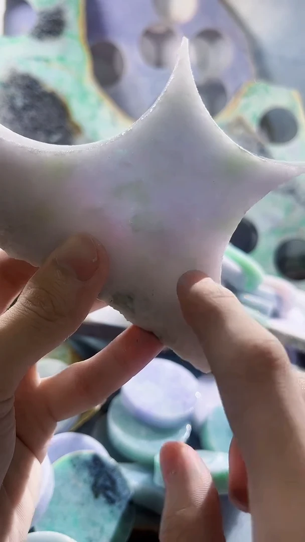 翡翠裸石缅甸翡翠A货文8012