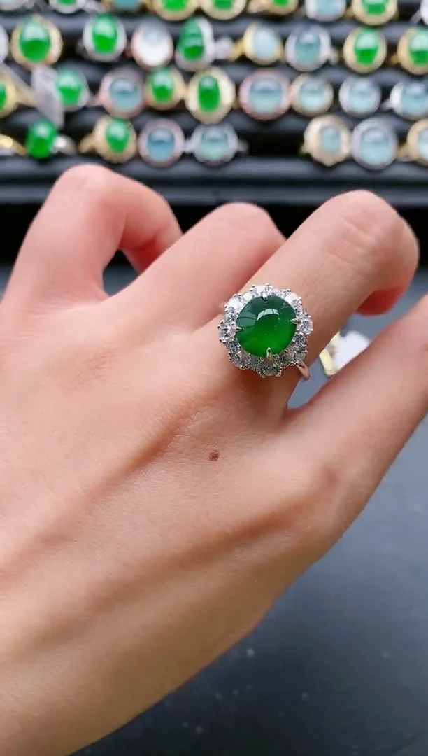 【闪购商品】翡翠戒指银S925镶嵌11111111