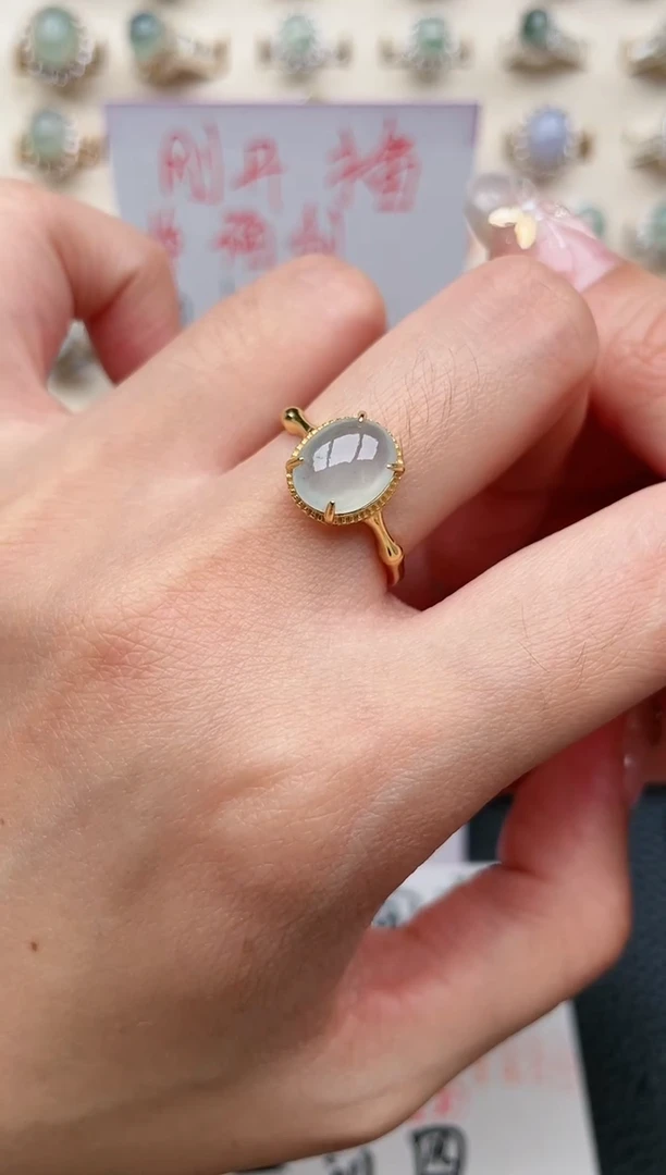 【闪购商品】翡翠戒指银S925镶嵌1111