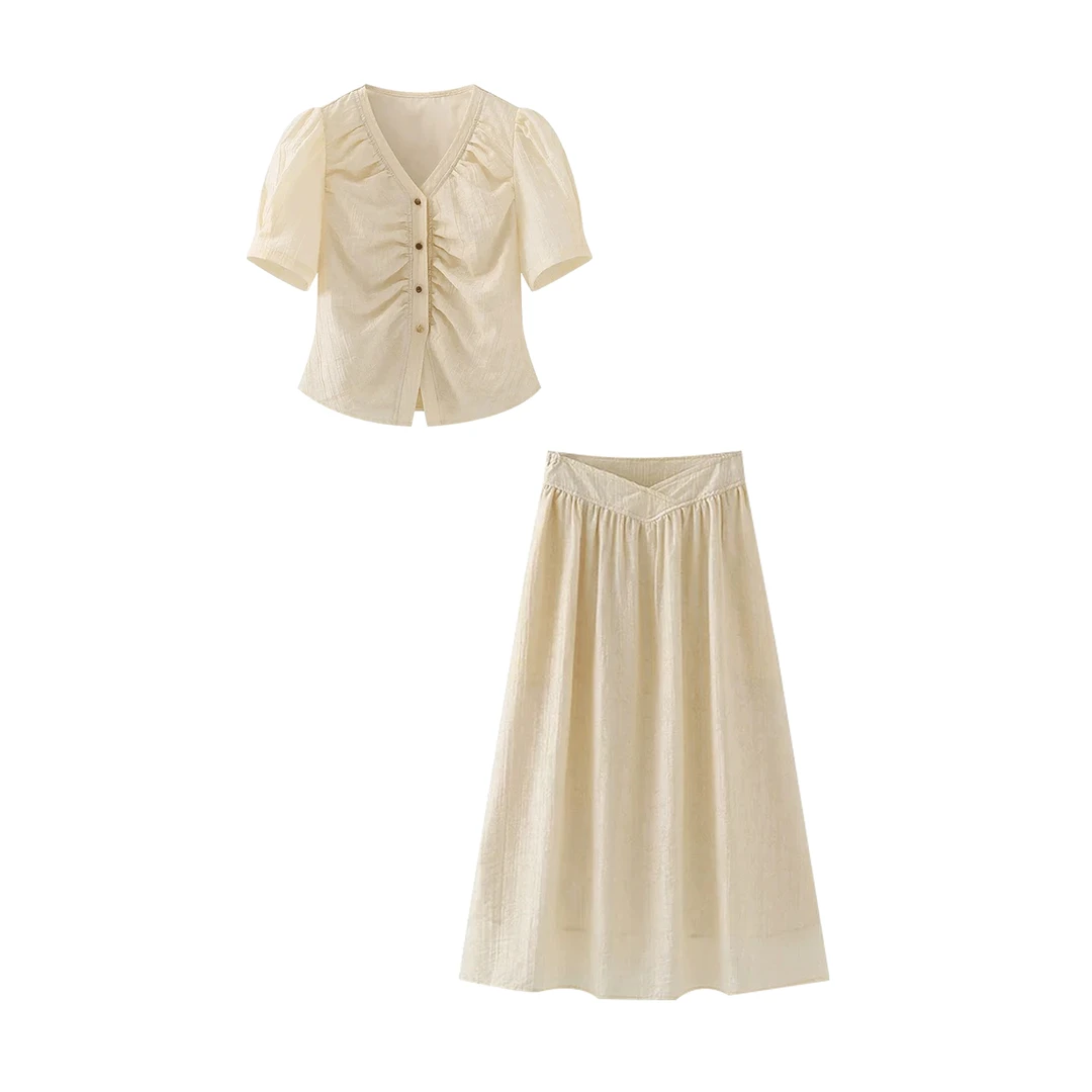 【90-155】夏季时尚套装两件套女