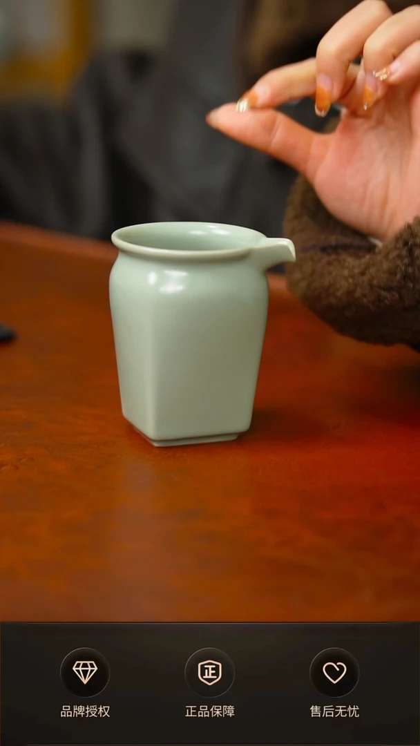 仿古四方公道杯不完美 不开片 简装