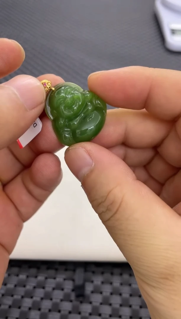 【闪购商品】和田玉佛公18K金镶嵌（多样性发一件）D2448