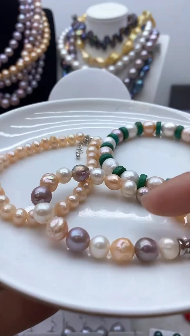 【闪购商品】淡水珍珠颈饰钛钢16