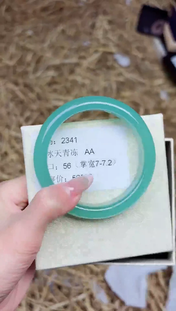 未镶嵌手镯石英质玉2341--圈口56