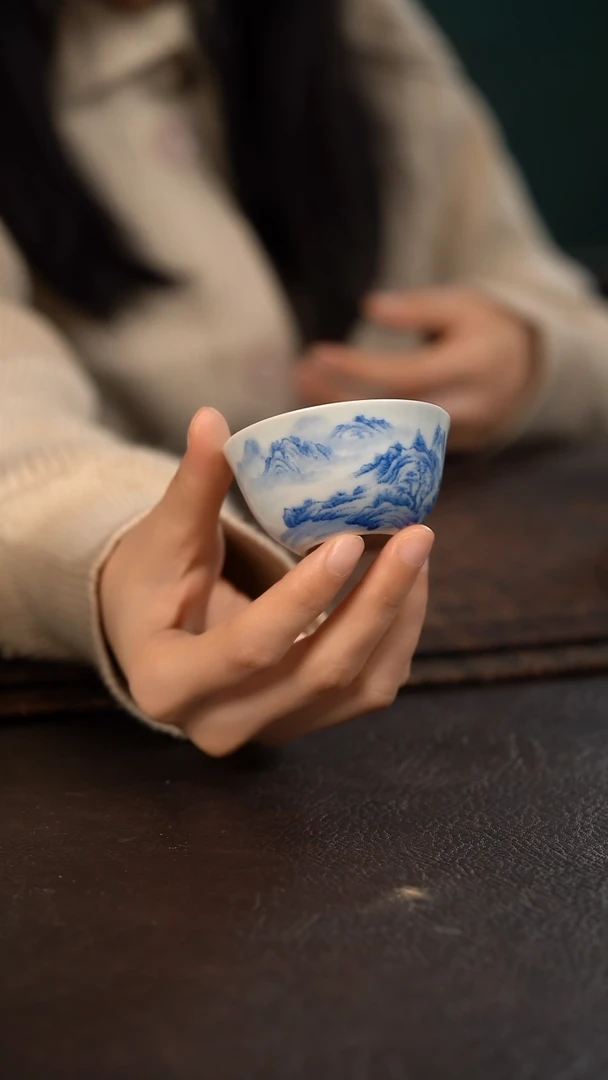 【闪购商品】杯聚澜堂山水小鸡缸杯