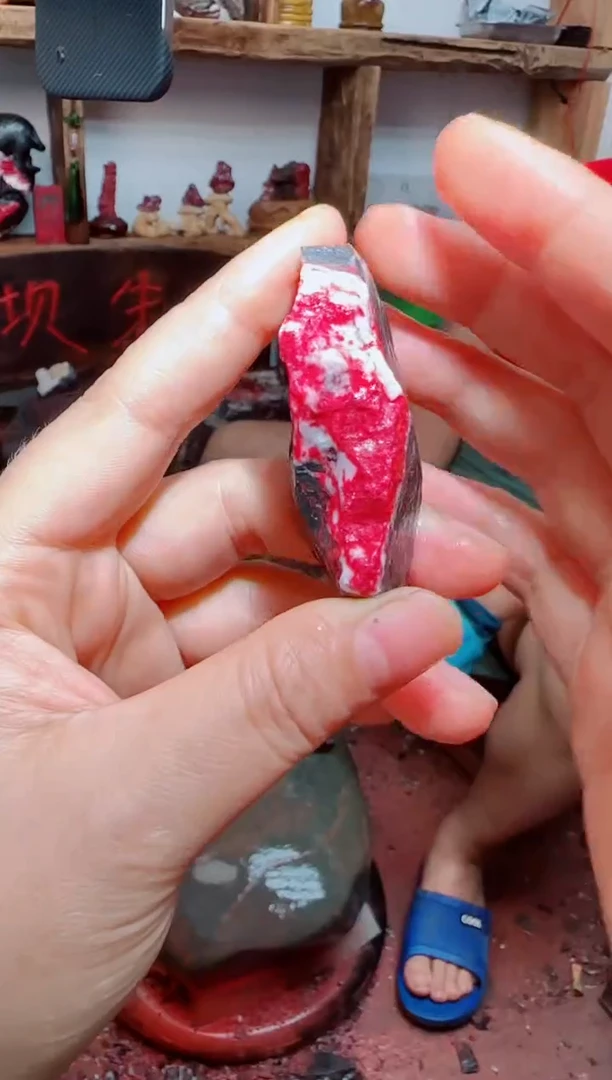 天然辰砂朱砂毛矿石12