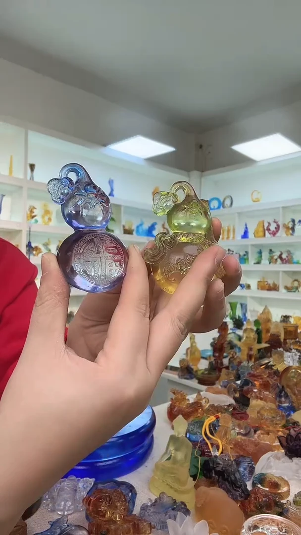 手工艺品琉璃两个葫芦