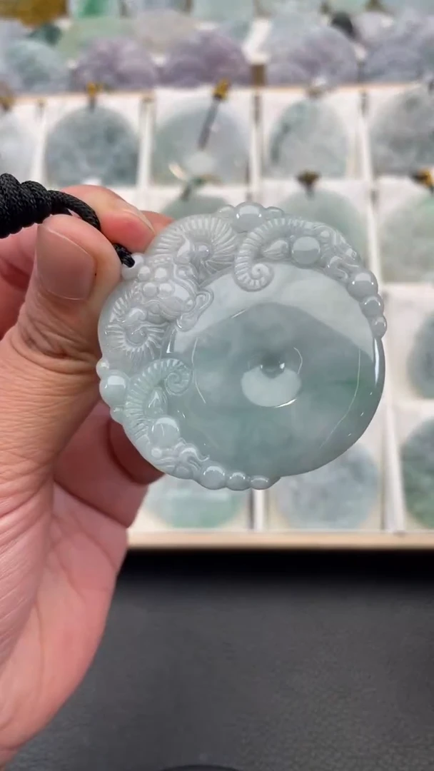 颈饰未镶嵌翡翠天然缅甸翡翠A货37