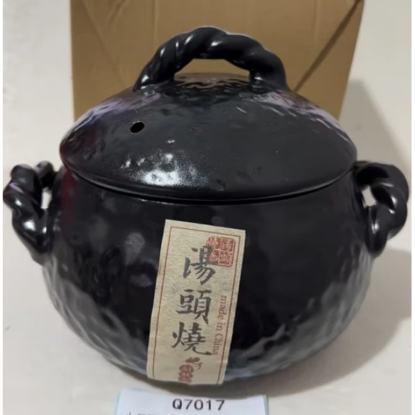 【福器】小号黑色石头纹汤煲（1050ML口径13*9） 茶道零配（Q7017）