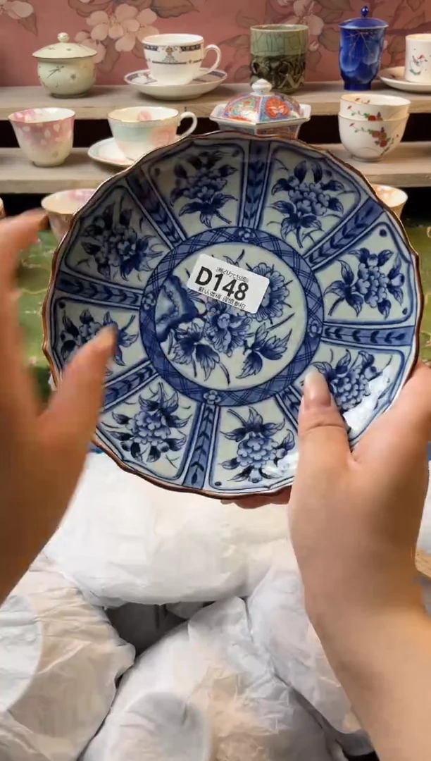 瓷片彩**雨瓷器瓷器D148
