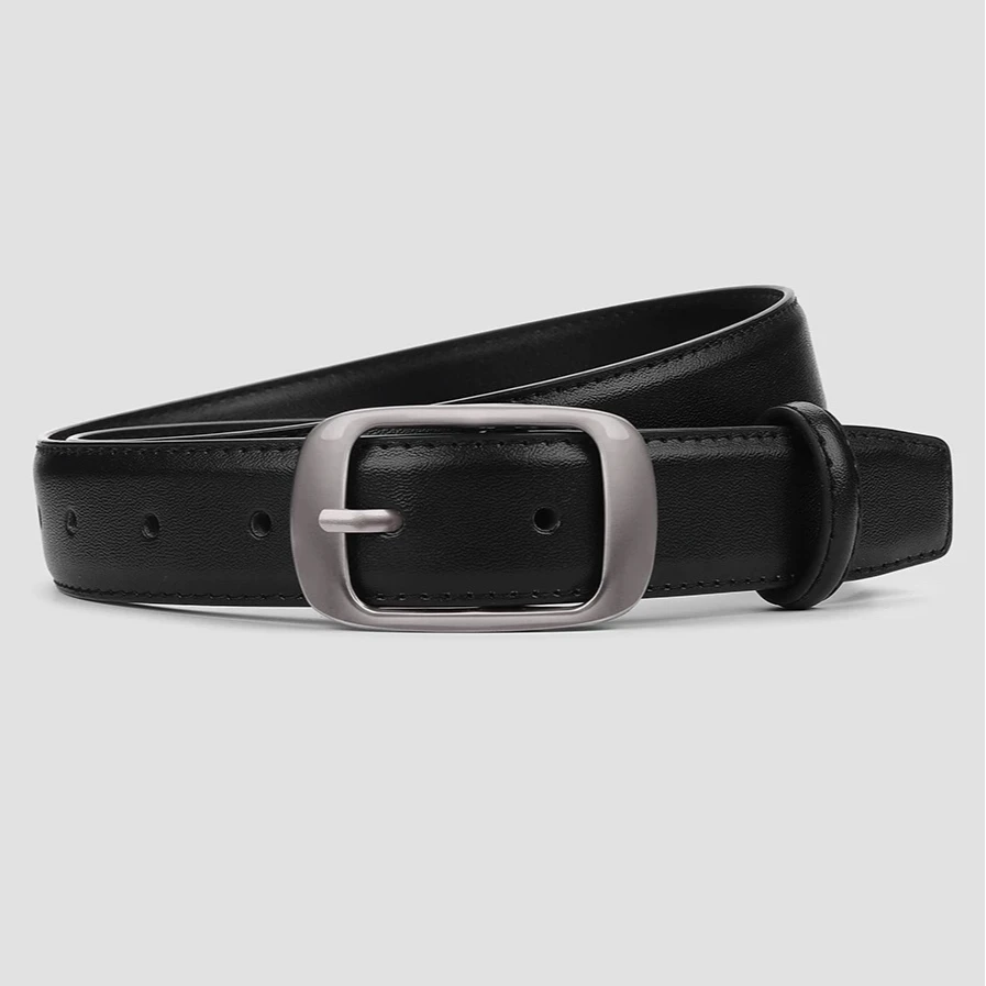 皮带 配件高档休闲黑色女士经典腰带