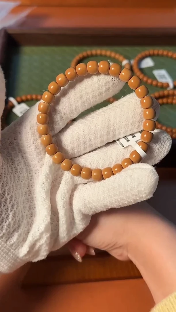 手串橄榄核【168】7.7mm老挝核尖老型单圈