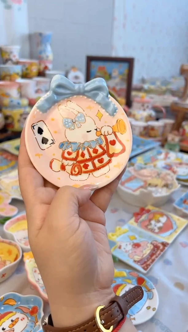 摆件陶景德镇陶瓷手绘微瑕