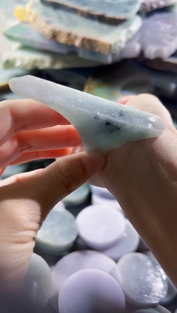 翡翠散珠缅甸翡翠A货柠1016