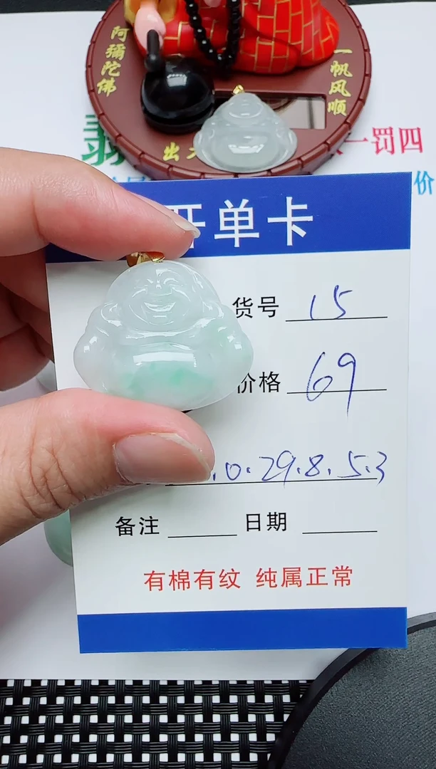 吊坠(赠链)银S925镶嵌翡翠15