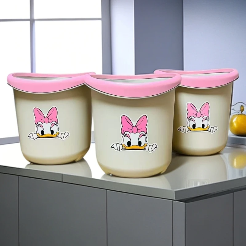 【两个装】唐老鸭压圈大号垃圾桶家用垃圾桶.